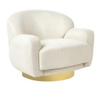 Beliani Armchair LEJRE Fabric Light Beige