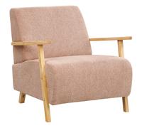 Beliani Armchair LESJA Fabric Pink, Pink