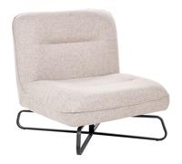 Beliani Modern Armchair Lindal Fabric Beige