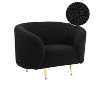 Beliani Armchair LOEN Boucle Black, Black
