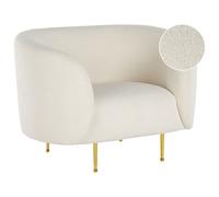 Beliani Armchair Loen Boucle White, White