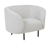 Beliani Armchair Loen Fabric Black/ White