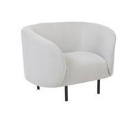 Armchair LOEN Fabric Black/ White