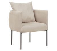 Beliani Armchair Malmos Fabric Light Beige