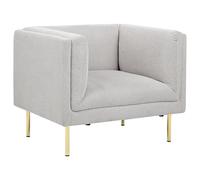 Beliani Modern Fabric Armchair Grey Moen