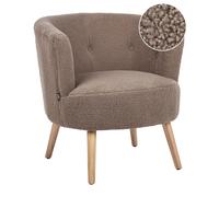 Beliani Armchair Odenzen Boucle Brown