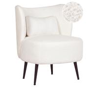 Beliani Retro Armchair Boucle Cream Otsby