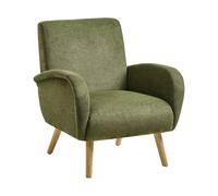 Beliani Modern Armchair Plassen Fabric Green