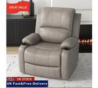 HOMCOM Recliner Chairs for Living Room, Microfibre Cloth Reclining Armchair in Brown HOMCOM Brown