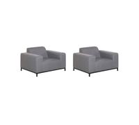 Beliani Industrial Armchair Rovigo Fabric Grey