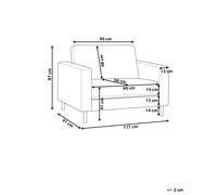 Beliani Armchair Savalen Fabric Light Grey