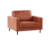 Armchair SAVALEN Faux Leather Golden Brown
