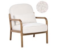 Beliani Armchair Selde Boucle Off-White