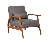 Armchair SKARA Faux Leather Dark Brown