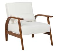 Armchair SKARA Faux Leather Off-White