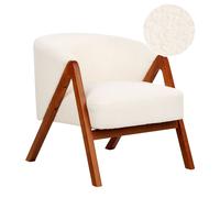 Beliani Armchair SKEI Boucle White, White