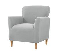 Armchair Slipcover with Easy Installation for Any, Light Grey | Polyester Armchair Protector with Machine Washable Designing for Living Room or Bedroom Small Space Decoration