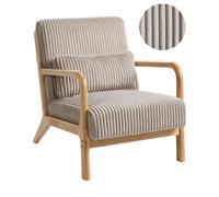 Beliani Armchair Sorsele Corduroy Beige