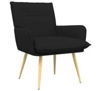 Armchair Spacious Seating Removable Cushion Indoor 70 x 73 x 81 cm Black Fabric