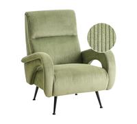 Beliani Armchair Svalov Corduroy Green