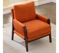 Armchair, Upholstered Reading Chair, Cozy Living Room Furniture, Solid Wood Frame for Bedroom, Office, Apartment Decor