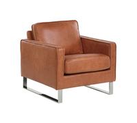 Armchair VIND Faux Leather Golden Brown