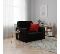 Armchair Viva Bis I For Living Room With Sleep Function Wooden Frame And Storage 103X85X98Cm Black And Red