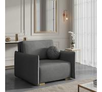 Armchair Viva Glov I With Sleep Function Storage Chipboard Foam Sinuous Spring Wooden Frame 104X98X85Cm Grey