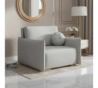 Armchair Viva Glov I With Sleep Function Storage Chipboard Foam Sinuous Spring Wooden Frame 104X98X85Cm Light Grey