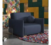 Armchair Viva Glov I With Sleep Function Storage Chipboard Foam Sinuous Spring Wooden Frame 104X98X85Cm Blue
