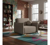 Armchair Viva Glov I With Sleep Function Storage Chipboard Foam Sinuous Spring Wooden Frame 104X98X85Cm Brown
