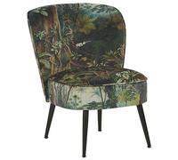 Beliani Armchair Voss Fabric Dark Green