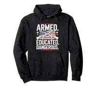 Armed Educated Dangerous Concealed Carry Mom Power Ccw Woman Pullover Hoodie