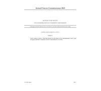 Armed Forces Commissioner Bill Motion to be moved on consideration of Commons amendment (House of Lords) HLB 105 a
