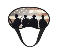 Armed Forces Day American Sleep Mask for Women Men Soft Travel Eye Mask with Adjustable Straps Sleeping Eye Shade Cover for Travel Yoga Nap Sleeping