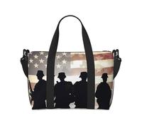 Armed Forces Day American Water-Resistant Crossbody Travel Bag, Large Carry-On with Adjustable Strap, Multi-Compartment Weekender for Gym, Travel, Outdoor