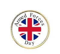 Armed Forces Day Military 26mm Metal Lapel Domed Pin Badge