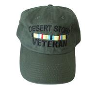 Armed Forces Depot Desert Storm Veteran Baseball Cap. Made in USA - Green -