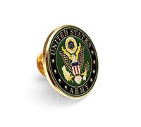 Armed Forces Depot US Army 3/4 Inch Brass Lapel Pin, Green, Classic, Brooch