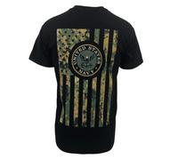Armed Forces Gear Men's US Navy Camo Flag T-Shirt - Official Licensed United States Navy Shirts for Men (Black), Black, XXL