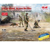 Armed Forces of Ukraine (3 Figures and a Sapper Dog in a Protective Mask) New
