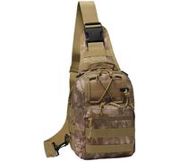 Armed Sling Bag for Men, Crossbody Bag with Adjustable Strap, Oxford Cloth Armed Sling Backpack, Small Sling Bag with Multiple Pockets, Mud Python Pattern, for Daily Carry and Outdoor Use