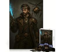 Armed Steampunk Hunter with Energy Gun And Drone Jigsaws 1000 Pieces for Adults Recreational Game HD Print Hard Challenge Xmas Idea (50x75cm)