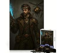 Armed Steampunk Hunter with Energy Gun And Drone Teenager Jigsaw Puzzles 1000 Pieces Logic Play Neat Thick Family Enjoyable Furniture Decor (38x52cm)