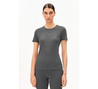 Armedangels - Gmt Dye Rib Space Steel - T-Shirt - grey - L - 97% Cotton, 3% Elastane L