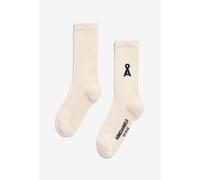 Armedangels - Saamus Bold Oatmilk-Black - Socks - beige - S/M - 78% Cotton, 20% Polyamide, 2% Elastane S/M