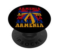 Armenia Armenian Pride Coquette Bow Flag PopSockets Adhesive PopGrip