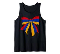 Armenia Armenian Pride Flag Girl Coquette Bow Ribbon Tank Top