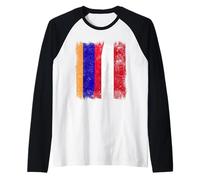 Armenia Austria Flag | Armenian Austrian Roots Raglan Baseball Tee