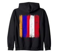 Armenia Austria Flag | Armenian Austrian Roots Zip Hoodie